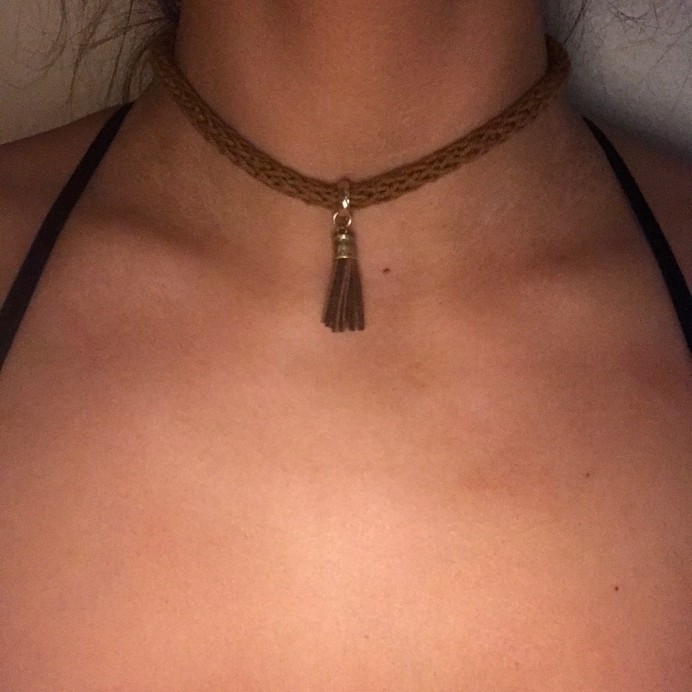 Brown Tassel Choker